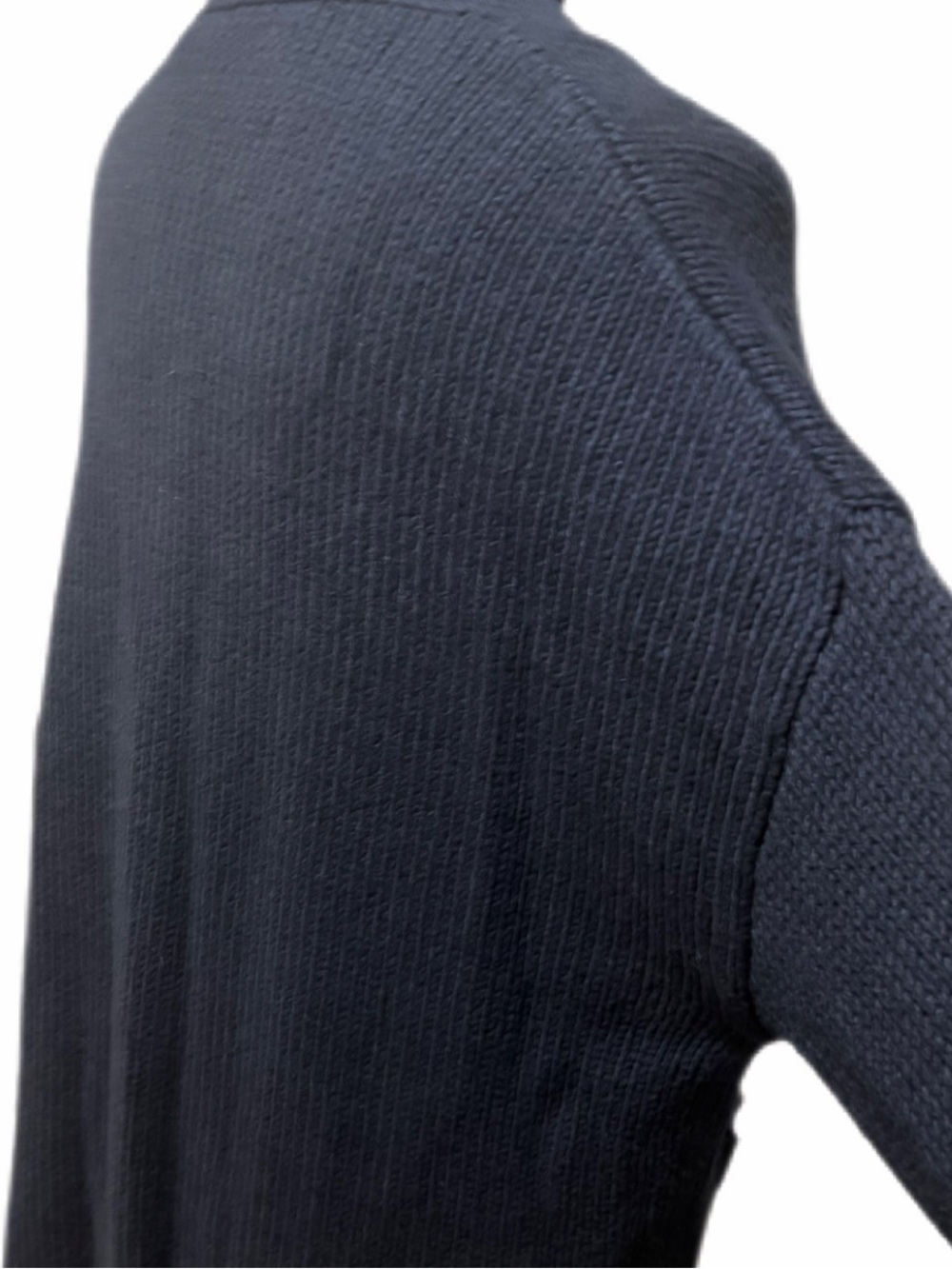 Jenni Kayne Cotton Cocoon Cardigan Oversized relaxed front pocks💙sz lrg Navy - Picture 10 of 16